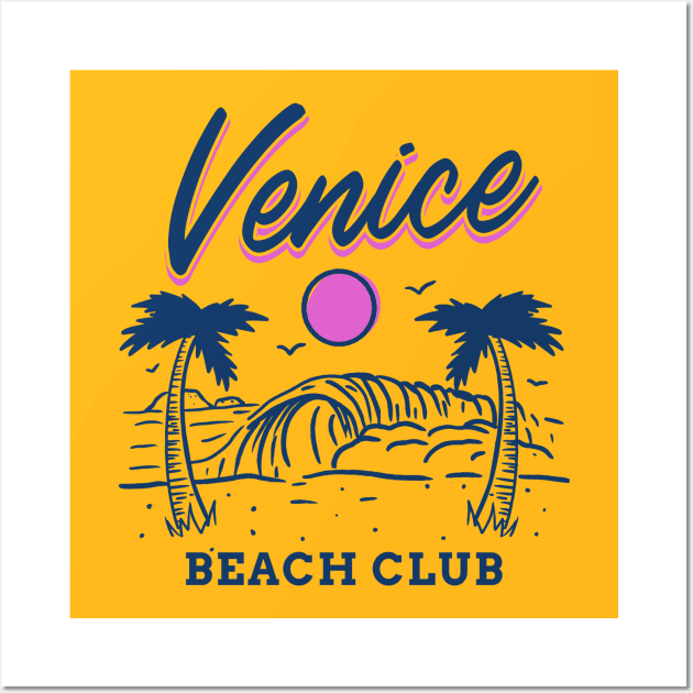 Venice Beach Club Wall Art by funandgames